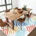 thumbnail image 6 of FairOnly 5' x 7' Washable Rug Non Slip Modern Foliage Print Rug for Living Room Nursery Bedroom Office, Multicolor, 6 of 7