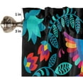 thumbnail image 5 of Mexican Watercolor Bird 3 Pieces Kitchen Curtains and Valances Set Tier Curtains Abstract Retro Winter Short Curtain Rod Pocket Window Curtain Panels (Single Panel 54"x18",2 Tiers 27.5"x24"), 5 of 5