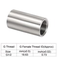 thumbnail image 3 of Unique Bargains Raccord Droit en Acier Inoxydable Filetage Femelle G1/2 50mm, 3 of 5