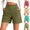Army Green, variant on Summer Shorts for Women Casual Solid Color High Waisted Workout Shorts Casual Athleisure Straight Leg Going Out Shorts with Pockets