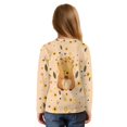 thumbnail image 2 of DISNIMO Girls Long Sleeve Shirt Capybara Flower Print Casual Tunic Tops Soft Loose Blouse Shirts with Tie Hem Crew Neck Pullover Tops, 2 of 8