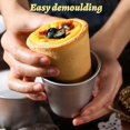 thumbnail image 3 of 10-Pack Nonstick Mini Baking Molds, Aluminum Tart Tins for Cupcakes, Pudding, and Desserts, 3 of 5