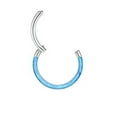 thumbnail image 5 of Miyuadkai Nose Jewelry 16G Opal Septum Rings Hoop Nose Ring Lip Rings Stainless Steel Hinged Segment Ring Seamless Ring Cartilage Earrings Hoop Tragus Septum Piercing Jewerly Jewelry Silver2 A, 5 of 13