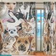 thumbnail image 2 of Coolnut Dog Cat Herd Sheer Gauze Door Curtain Window Curtain Drapes for Living Room Kids Bedroom Window Treatment Decor W55 x L78 In 2 Panels, 2 of 4