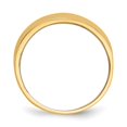 thumbnail image 3 of 14k Yellow Gold Solid Polished Ridge-edged Dome Ring Size 7.50 Ring for Women - 4.4 Grams, 3 of 9