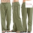 thumbnail image 4 of [HPI] Pantalones Largos Casuales De Color Sólido Con Cordón Bolsillos Rectos Para Hombre, 4 of 4