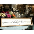 thumbnail image 2 of Parisloft You Are Enough Wood Framed Wood Sign, Rusti Farmhouse Wall Decor, Brown, 23.6 x 1.2 x 6 inches, 2 of 6