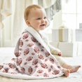 thumbnail image 3 of Football Bow Pink Pattern Soft Sherpa Fleece Throw Blanket, Warm Cozy Plush Blanket for Sofa Bed Couch, All Season, 30"x40", 3 of 5