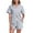 Gray, variant on 100% Cotton Womens Pajamas Set Pj Shorts Sleepwear Bridal Pajama Loungewear Short Sleeve Button Down Summer Pjs(Navy Blue,L)
