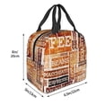 thumbnail image 3 of Disketp Hand Drawn Vintage Coffee for Insulated Lunch Bag for Women and Men, Perfect for Work, Hiking, Picnic, 3 of 8