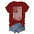 thumbnail image 6 of TODOZO Hot Sale!! Baseball Shirt for Women Baseball Mom Shirt Baseball Letter Graphic Tee Game Day Short Sleeve Tops American Flag Shirts for Women Wine Xxl, 6 of 6