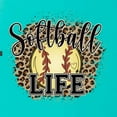 thumbnail image 2 of Softball Life Animal Print Girl Sports Ladies Racerback Tank Top, Tahiti Blue, Medium, 2 of 5