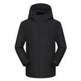 thumbnail image 4 of Elabch Sports Women's Winter Ski Jacket Waterproof Snow Coats Snowboard Fleece Lined Windbreaker Rain Coats Outdoor Plus Size Warm Hiking Jackets with Hooded Black 4XL, 4 of 9
