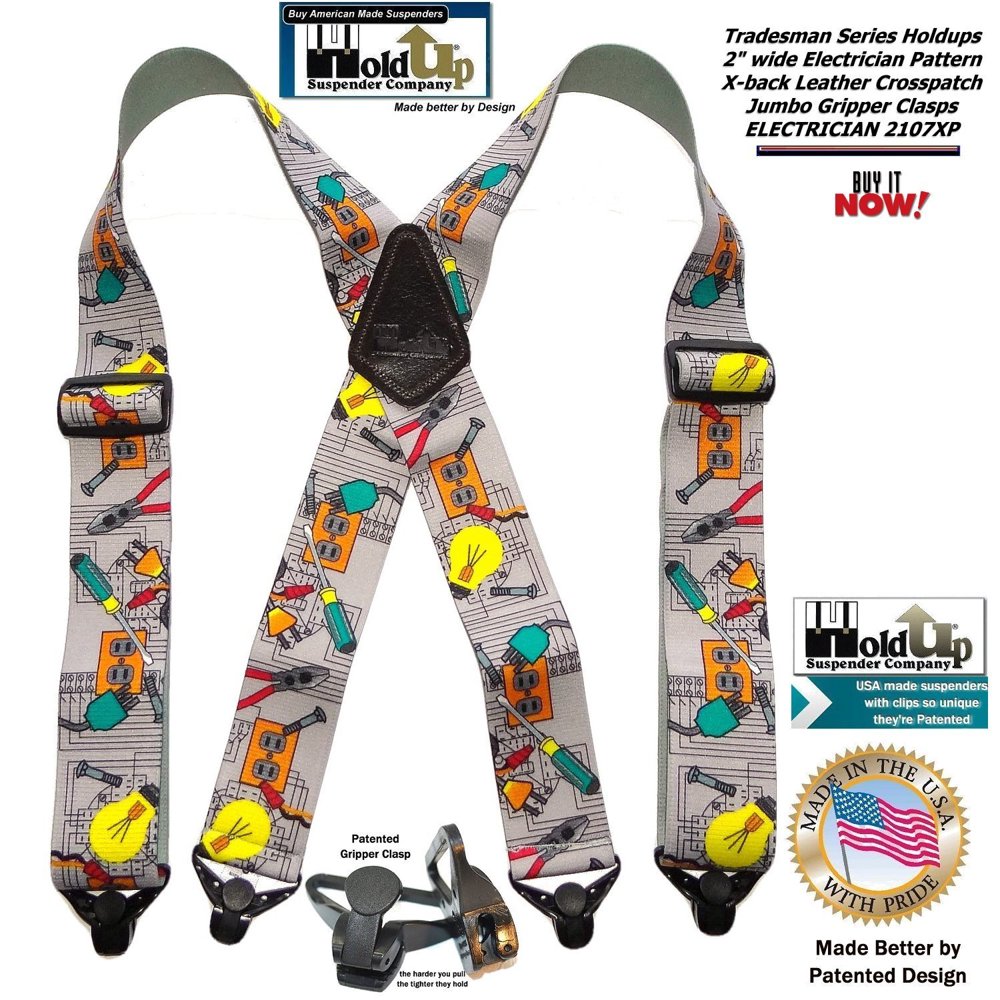 Holdup Suspender Holdup Brand Electrician Pattern Wide Work