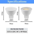thumbnail image 3 of Foco LED GU10 MR16 AC220V 110V superbrillante, reemplazo de luz blanca cálida, lámpara halógena adecuada para cocina, 50W, 100W, 1-12 unidades, 3 of 4