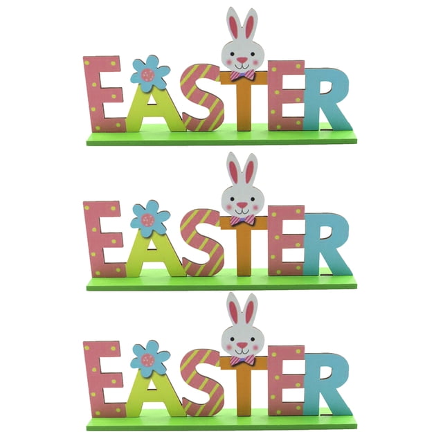 Inteprter 2 juegos de adornos de decoraciones de Pascua accesorios de pancarta JM00280 Type2 NO2