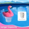 thumbnail image 3 of Flotador solar de cloro para piscina Uekars Flamingo, 18 cm, con luz, 3 of 7