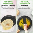 thumbnail image 6 of Nutrichef 2-Pack Non-Stick Crepe Pan Set  11 Marble Coated Dosa Pans with Wooden Spreaders, Bakelite and Wood Handles, Induction-Compatible, Easy-to-Clean, Stain-Resistant Black Marble, 6 of 7