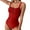 A01-Red, variant on Bikini One Piece Bathing Suit for Women Red Tummy Control Plus Size Bathing Suit for Women Solid Swimsuits
