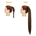 thumbnail image 4 of SHCKE Straight Hair Ponytail Extension 20"/28" Long Wrap Around Ponytail Drawstring Ponytail Clip in Synthetic Ponytail Extension for Women - Dark Brown Mix Light Auburn, 4 of 6