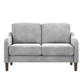 thumbnail image 4 of DHP Marbella 2-Seater Loveseat Sofa, Small Modern Couch, Gray Velvet, 4 of 18