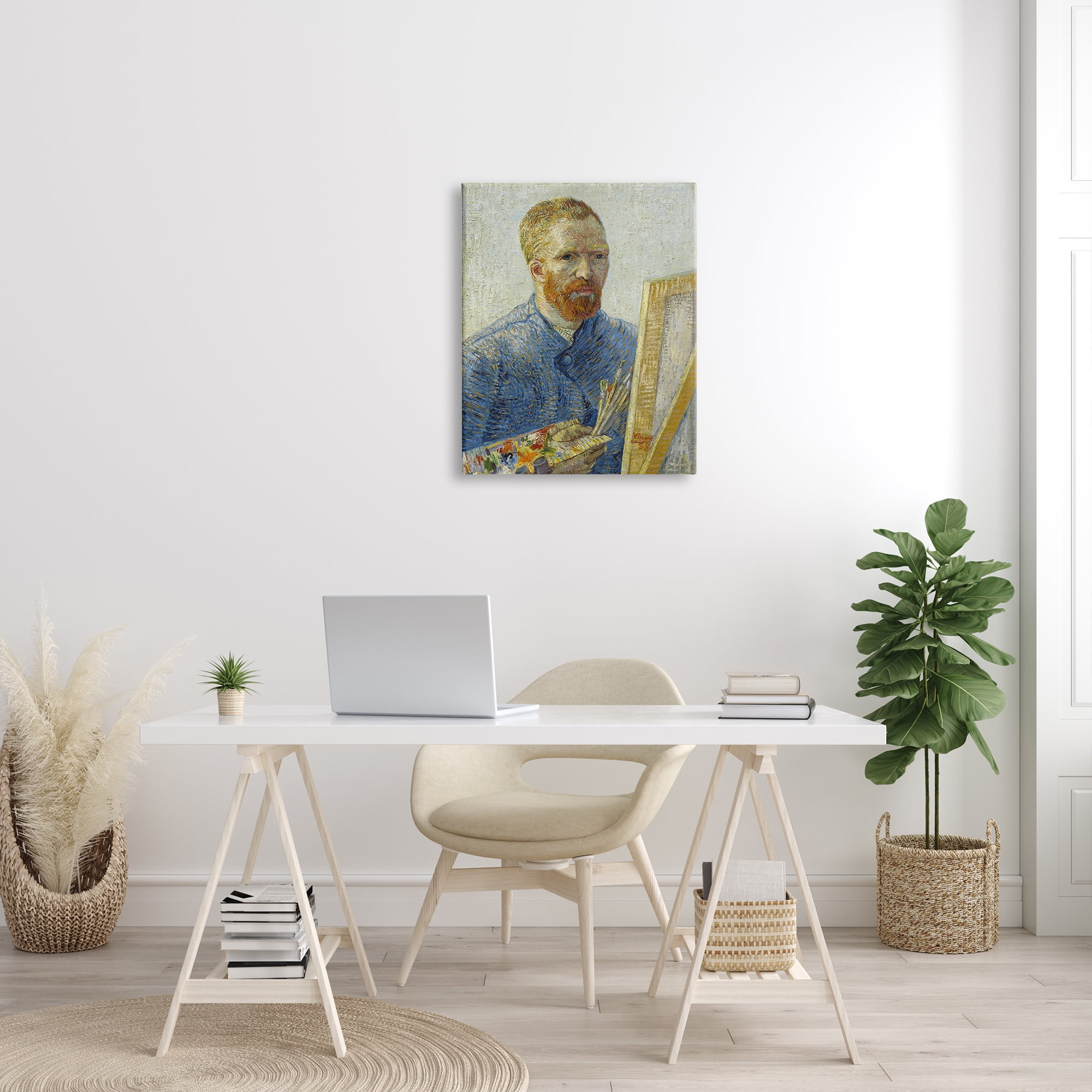 Stupell Industries Zeegezicht als Schilder van Gogh Painting Self-Portrait Painting Painting Gallery Wrapped Canvas Print Wall Art, Design by one1000paintings