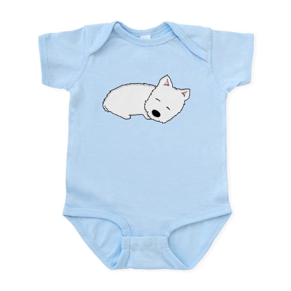 CafePress - Sleeping Westie Baby Light Bodysuit - Baby Light Bodysuit, Size Newborn - 24 Months