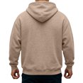 thumbnail image 3 of Rexolia Mens Oversized Zip Up Hoodie Brushed Fleece Heavyweight Full Zip Sweatshirt with Pockets Fall Winte Complexion 3XL, 3 of 3