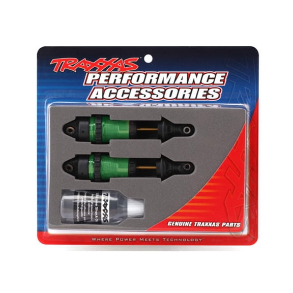 Traxxas 7461G Green Front GTR Long Shocks for 4x4 Vehicles