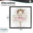 thumbnail image 4 of Stupell Industries Eclectic Flower Ballerina in Pink Tutu Black Floating Frame Canvas Art, 25 x 25, by Creative Studio, 4 of 8