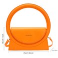 thumbnail image 3 of Bolso de mano con anillo redondo para mujer, bolso de hombro con diseño de círculo grande, bolso de hombro de cuero Wdftyju Para Estrenar, 3 of 3