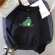 thumbnail image 2 of Sudaderas lindas para mujer Skateboarding Frog Sudadera con capucha de manga larga Tops Adepaton WMZL-2135-13, 2 of 3