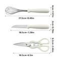 thumbnail image 4 of COM1950s 6 Piece Kitchen Tool Set, Complete Gadgets Set with Stand Includes Scissors, Peeler, Whisk, Knife, Opener, All-in-One Kitchen Utensil Organizer, 4 of 9