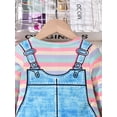 thumbnail image 5 of ENFLASH Toddler Girl Long Sleeve Dress Baby Stripe Unicorn Christmas Cotton Casual Playwear One Piece Party Dresses, 5 of 9
