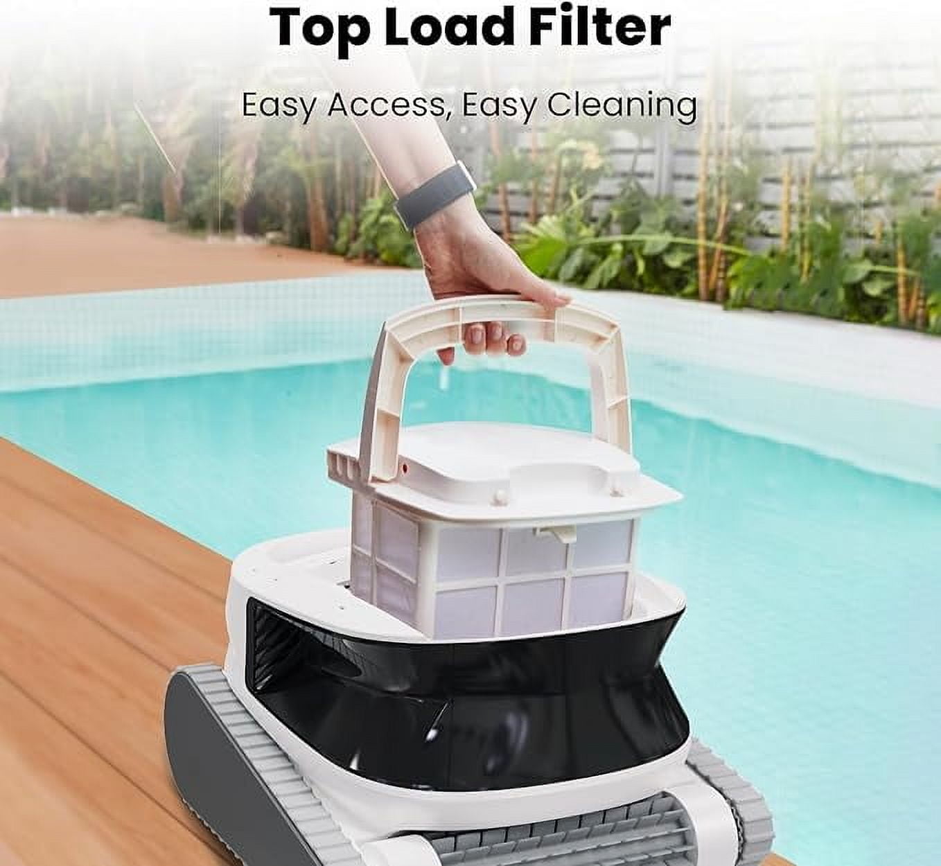 Hydro 4 Corded Pool Robot Vacuum Cleaner with App Control 5070 GPH Strong Suction Power Wall-climing Waterline Floor Deep Cleaning for Inground Pools