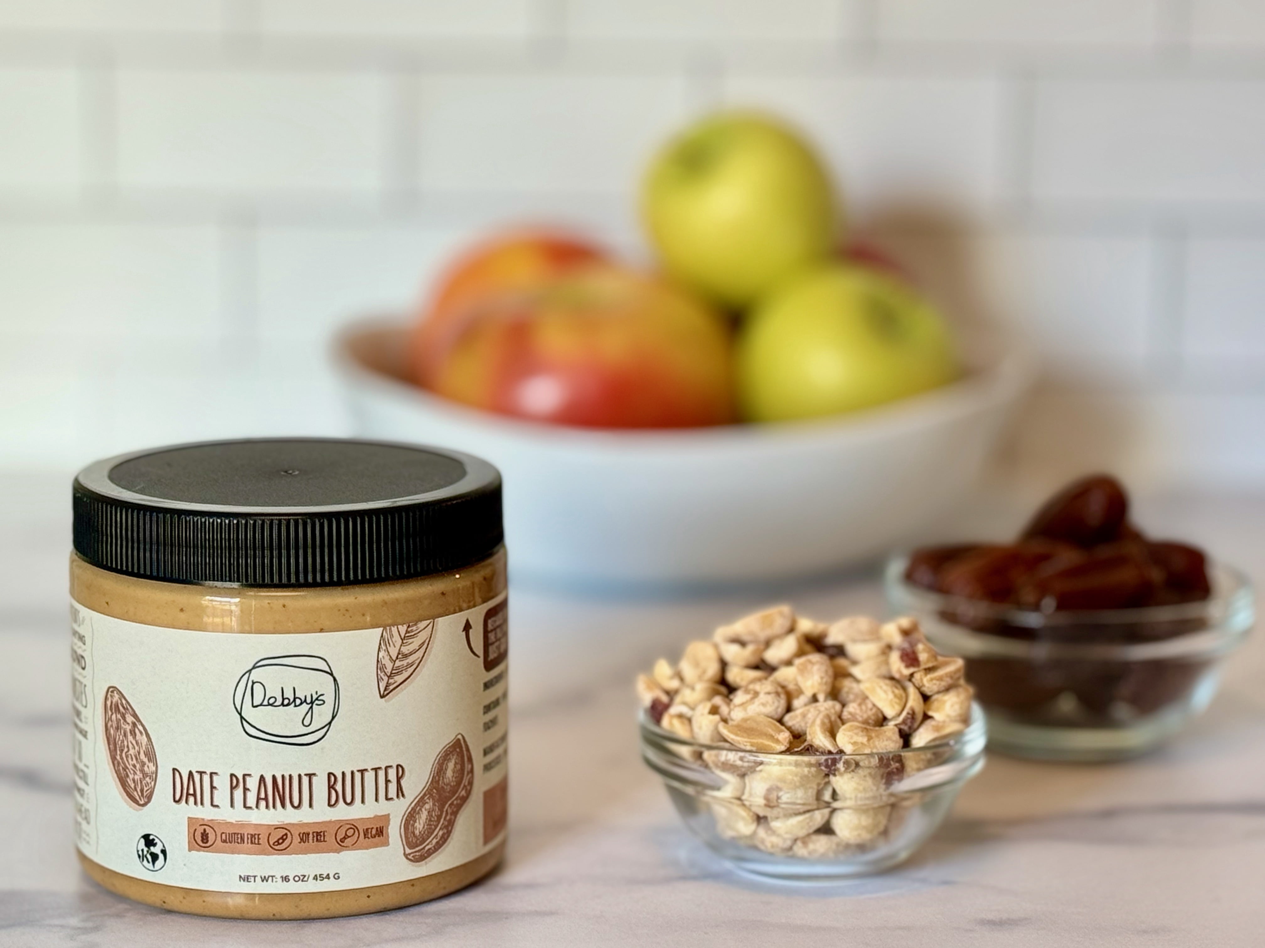 Debby's Date Sweetened Gluten Free, Vegan Friendly Peanut Butter 16oz