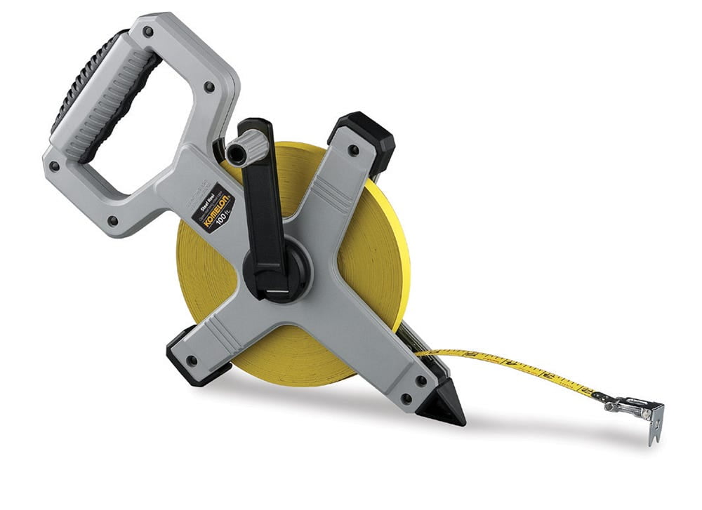 KOMELON N6100 100 ft. Open Reel Tape Measure, 1/2" Blade, Nylon Coated