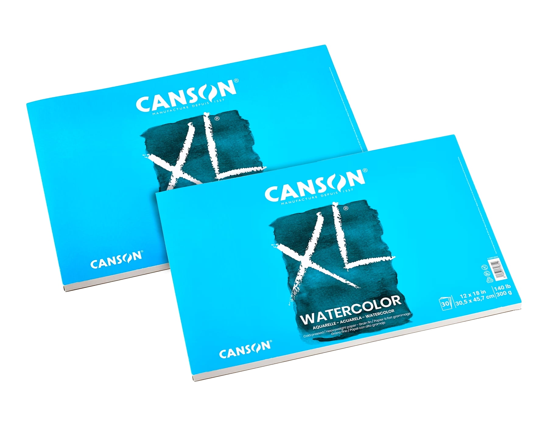 Canson XL Watercolor FoldOver Paper Pad, 12x18 Inches, 30 Sheets, 2