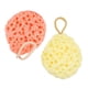 thumbnail image 4 of 2 piezas esponja de baño esponja de limpieza esponjas suaves en forma de panal bola de baño bola de ducha (amarillo y naranja), 4 of 5