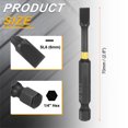 thumbnail image 2 of Uxcell 2pcs SL6 Slotted Impact Screwdriver Bits 1/4" Hex Shank 2.8" Long Magnetic Bit, 2 of 7