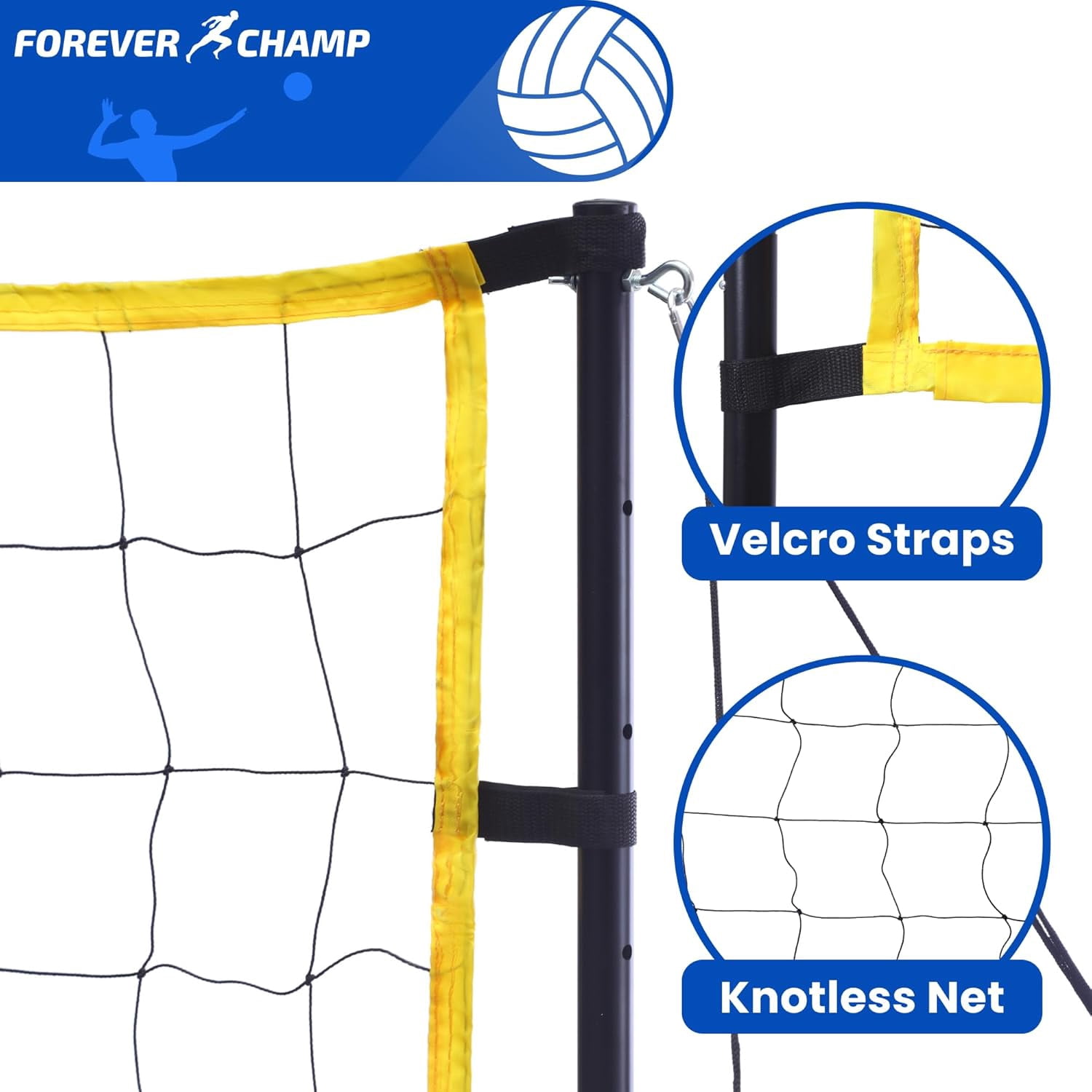 Volleyball Net Outdoor - Includes 32x3 Feet Regulation Size Net - Volleyball Net for Backyard, Beach, or Pool
