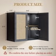thumbnail image 2 of Rattan Laundry Room Wall Cabinets with Adjustable Shelves，24INCH Bathroom Cabinets Wall Mounted, Wall Cabinet Storage for Bedroom/Kitchen, Black, 2 of 6