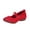 Red, variant on KEGIRLOM Female Teacher Latin Dance Shoes Adult Body DancePractice Leather Head Large Shoes Trendy Middle Heel Dance Shoes Black Size 9