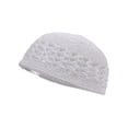 thumbnail image 1 of Knitted Head Beanie Hand Crocheted, White, 1 of 1