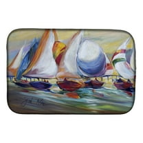 Caroline's Treasures Sailboat Race in Dauphin Island Dish Drying Mat