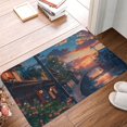 thumbnail image 4 of Vsdgher Twilight Canal Reflection Flannel Anti-Slip Floor Mat Comfort Mat Outdoor Rug, Indoor Outdoor Rugs for Home, Office, Laundry 16''x24''in, 4 of 7