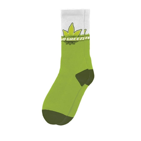 Sillies Socks Go Green Socks - Funny Novelty Adult Unisex Sock Set, Woven Art, Fun Unique Patterns And Designs