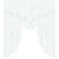 thumbnail image 2 of Kitchen Valances for Windows, Floral Embroidery Lace Curtain Swag, Privacy White Swag Curtains, Semi Sheer Bathroom Tiers for Small Windows, Kitchen Curtain Swag, Rod Pocket Top, 2 of 3