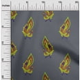 thumbnail image 1 of oneOone Georgette Viscose Gray Fabric Peacock Block Dress Material Fabric Print Fabric By The Yard 42 Inch Wide, 1 of 1