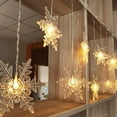 thumbnail image 2 of LED Snowflakes Curtain Lights Window Fairy String Lights Decoration for Home, Christmas, Wedding, Birthday, 2 of 5